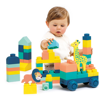 Briqui 53 soft bricks in a suitcase, , medium