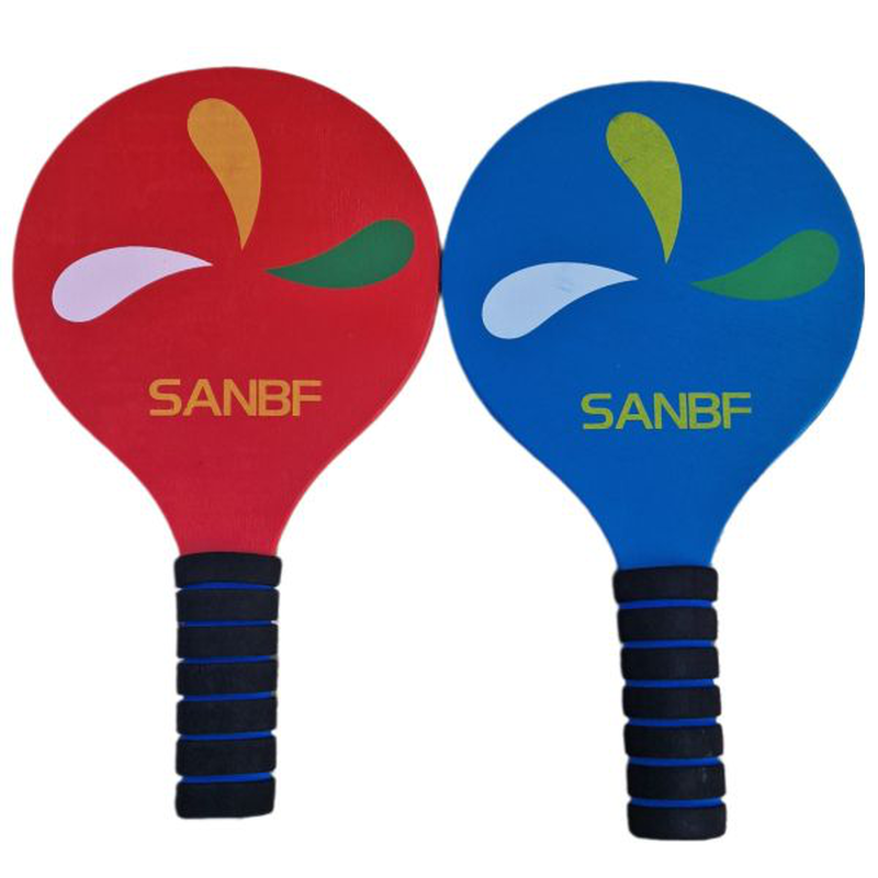 Wooden rackets 5x20 cm foam handle, , medium-null