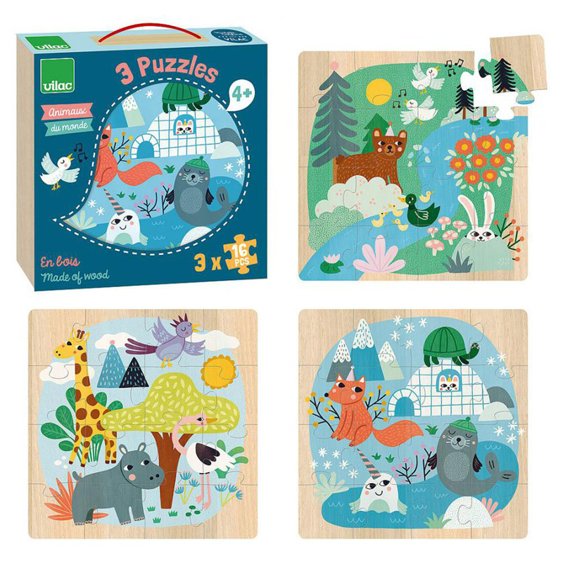 Product image: Animals of the world - 3 x 16 pcs, , medium-null