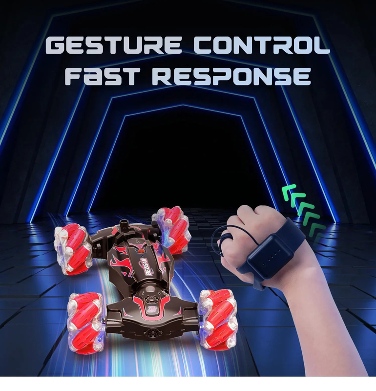 Rolling drifting rc stunt climbing car with lights - assortment, , medium-null