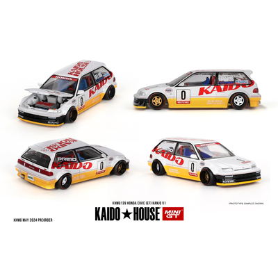 Kaido house 1:64 honda civic (ef) kanjo v1 1987 – khmg139 die-cast model, , medium