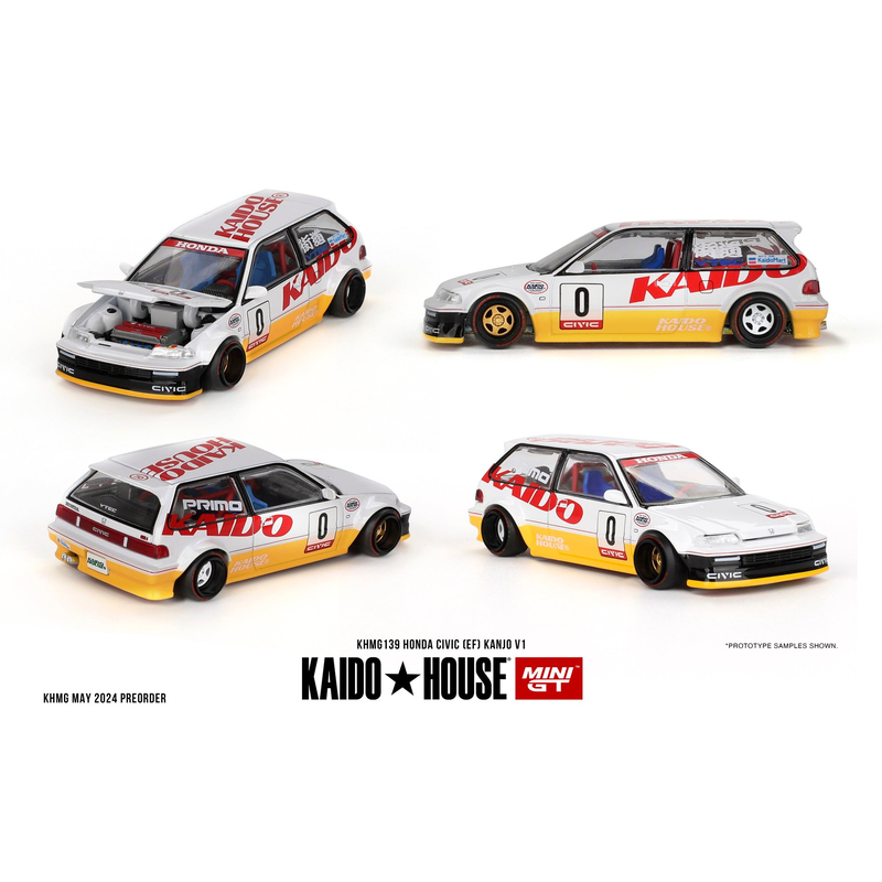 Product image: Kaido house 1:64 honda civic (ef) kanjo v1 1987 – khmg139 die-cast model, , medium-null