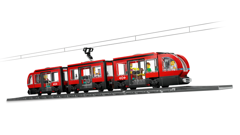 Lego city 60423 downtown streetcar and station-null