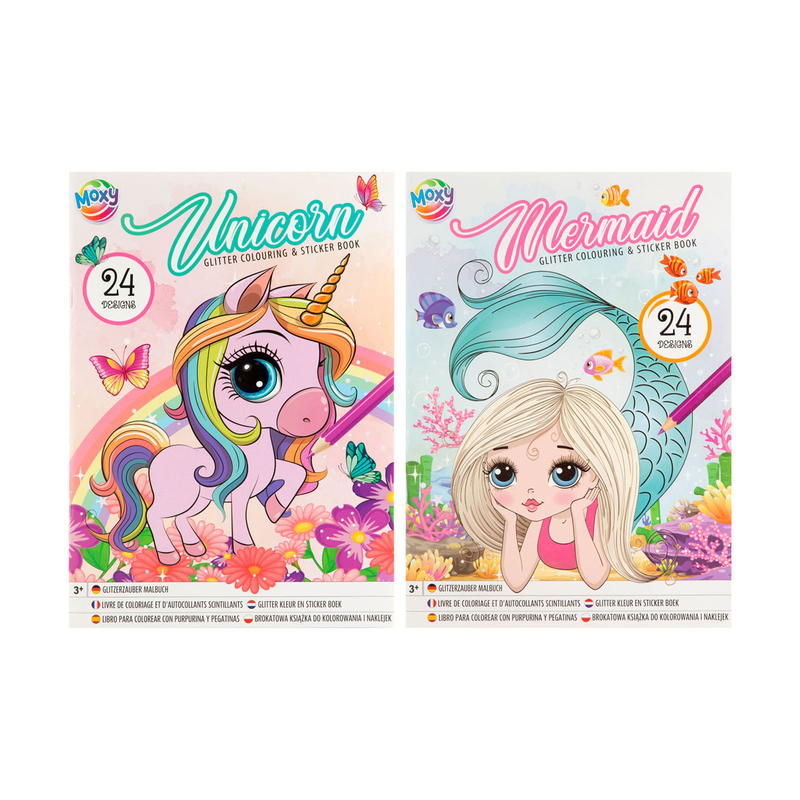 Product image: Glitter coloring and sticker book, , medium-null