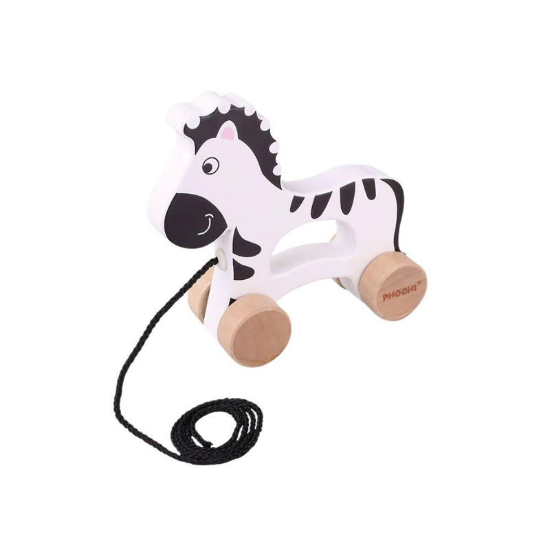 Product image: Phoohi ξύλινη ζέβρα έλξης, εκπαιδευτικά παιχνίδια για παιδιά από 12 μηνών, , medium-null