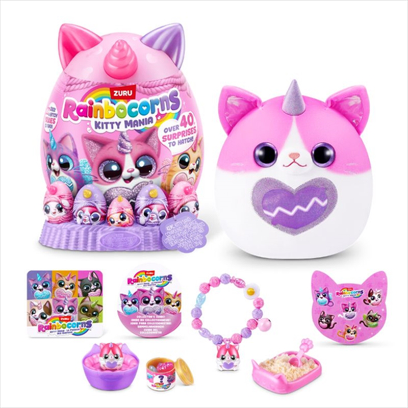 Zuru rainbocorns eggzania kitty mania 92125, , medium-null