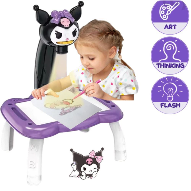 Product image: Kuromi προτζέκτορας ζωγραφικής εκπαιδευτικό παιχνίδι για παιδιά με χρώματα & φως, , medium-null