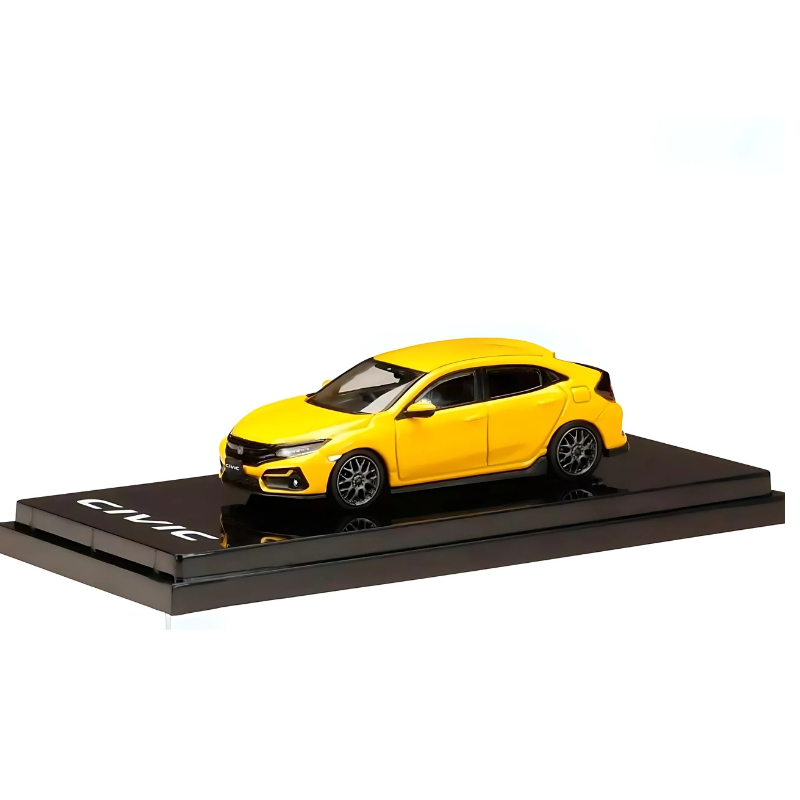 Hobby japan 1/64 2020 honda civic h/b fk7 customized version, yellow customized color, , medium-null