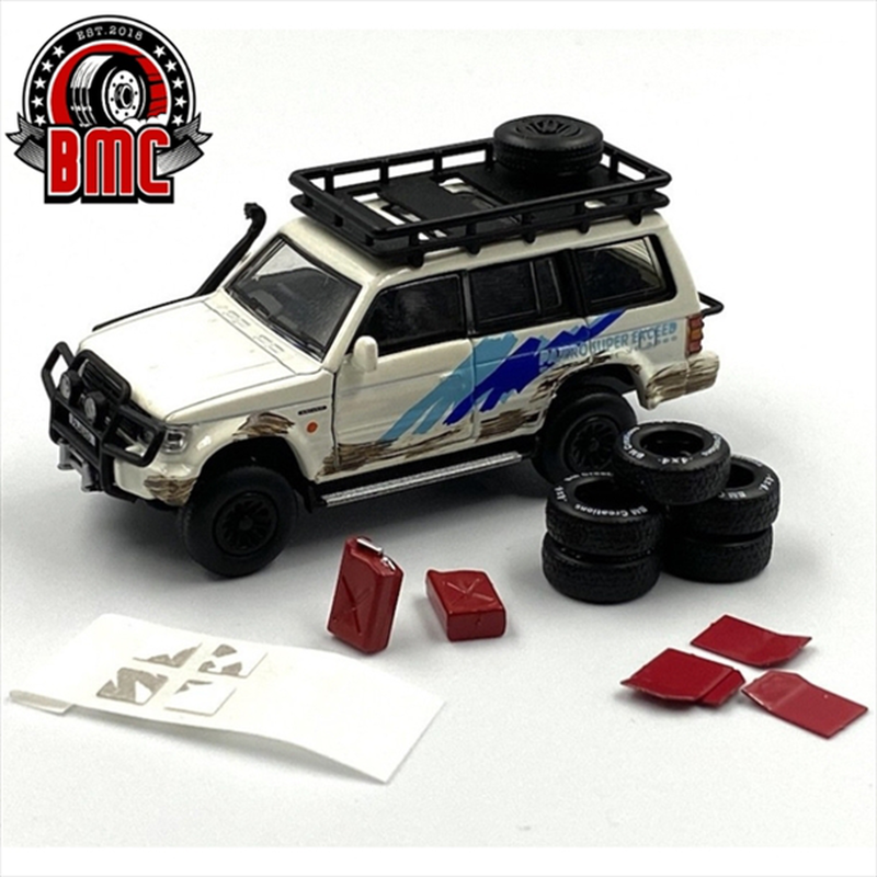 Product image: Bm creations 1996 mitsubishi pajero 2nd Gen. Rhd *jungle pack*, 1/64 white, , medium-null