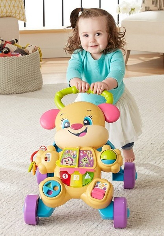 Fisher price educational dog walker pink 6-36m, , medium-null