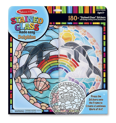 Melissa & doug stained glass dolphin craft sticker kit