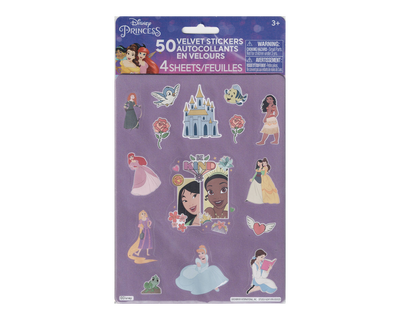 Enchanting velvet disney princess stickers: a pack of 50 magical moments for kids, , medium
