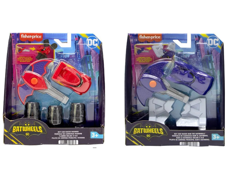 Fisher-price dc batwheels key car racer bam the batmobile-null