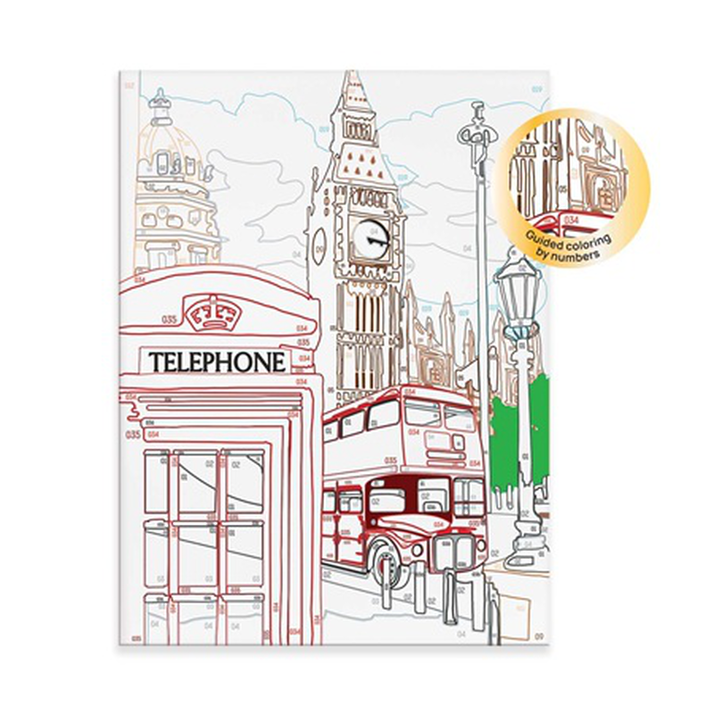 As happihobbi paint & frame paint by numbers - majestic london for ages 12+ 41023, , medium-null