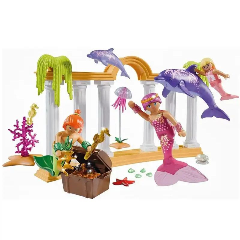 Playmobil 71861 princess magic - underwater treasure with mermaids and dolphin, , medium-null