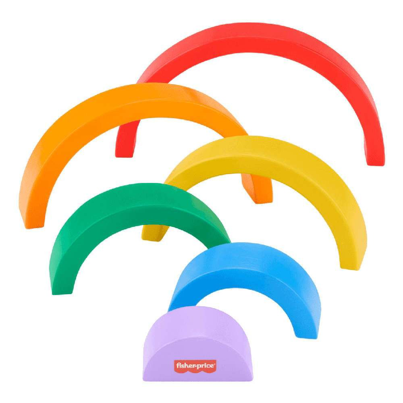 Fisher-price wooden stacking rainbow, , medium-null