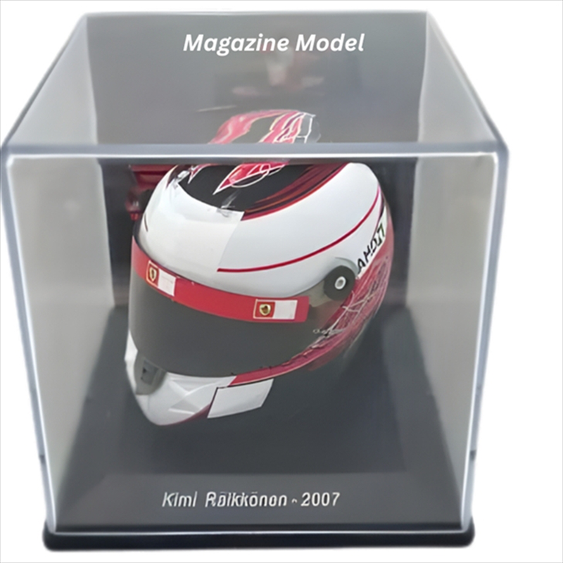 Magazine model 1/5 - spark kimi raikk&ouml;nen #6 ferrari f2007 formula 1 world champion 2007  helmet, , medium-null