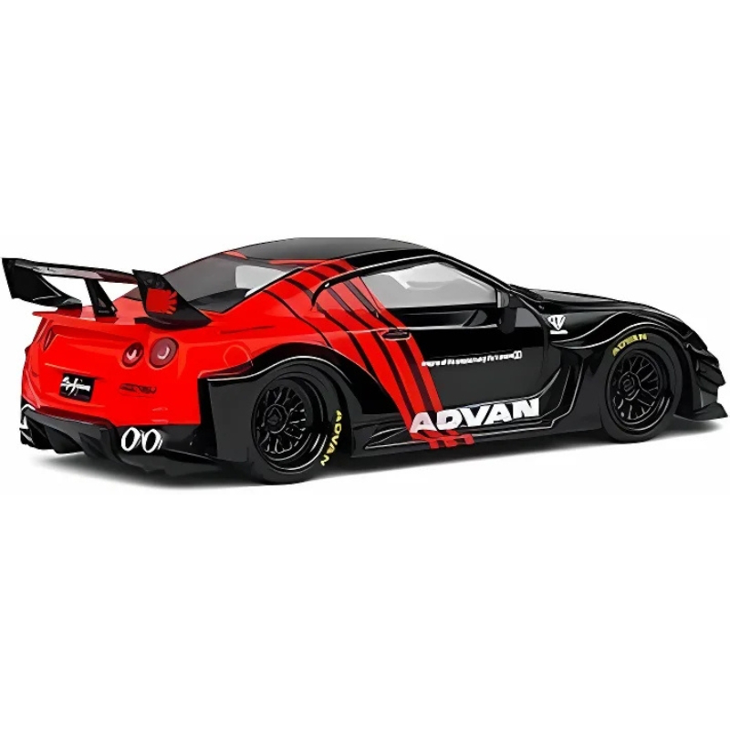 Solido 1/43 2020 nissan gt-r r35 liberty walk, red/black, , medium-null