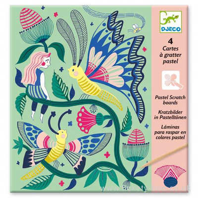 Djeco small gifts - scratch cards fantasy garden