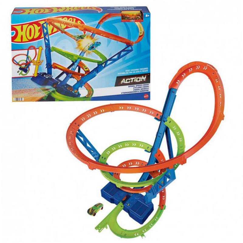 Hot wheels action spiral speed crash hgv67 5y+, , medium-null