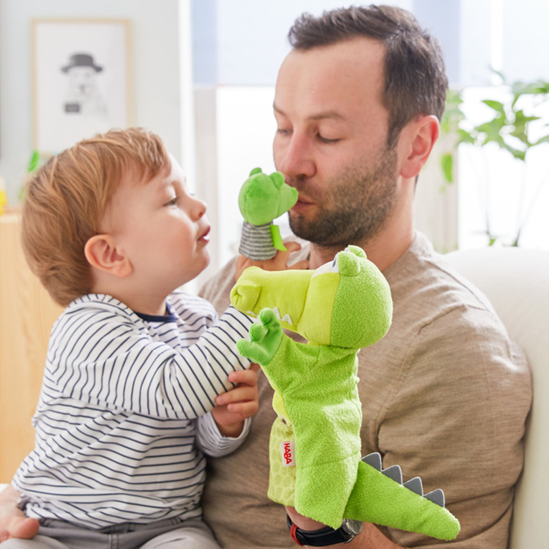 Product image: Haba puppet crocodile with hatchling, , medium-null