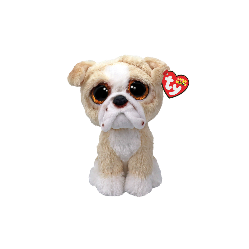 Ty beanie boos pooch plush bulldog tan 15cm, , medium-null