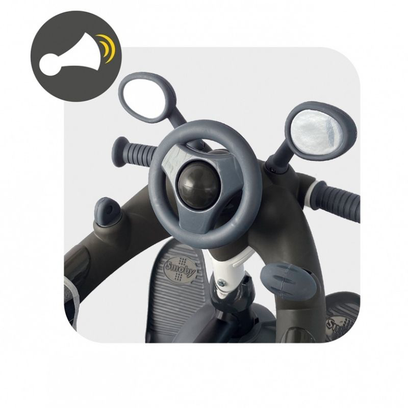 Smoby tricycle baby driver plus grey 741502, , medium-null