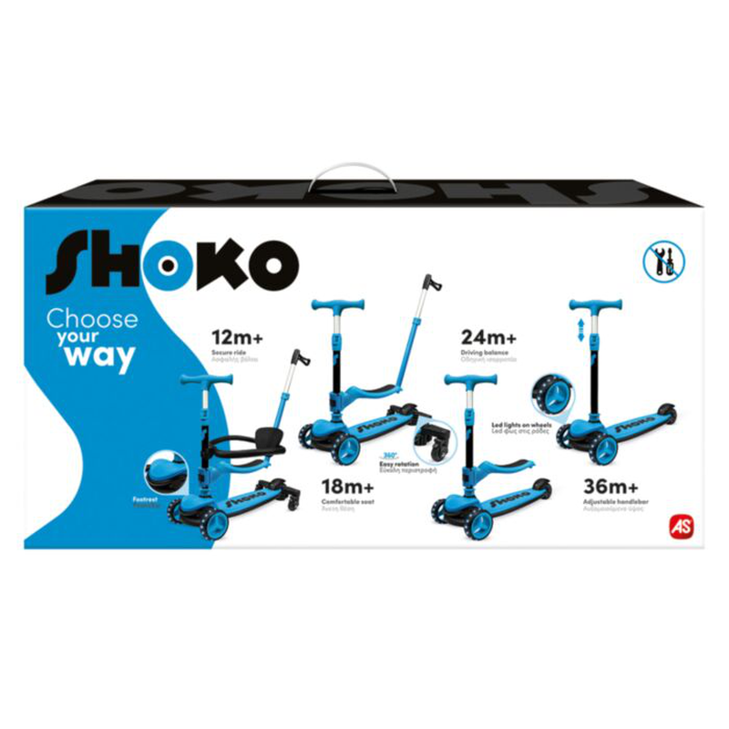 As shoko scooter prime 4 in 1 plus blue 12m+, , medium image number null