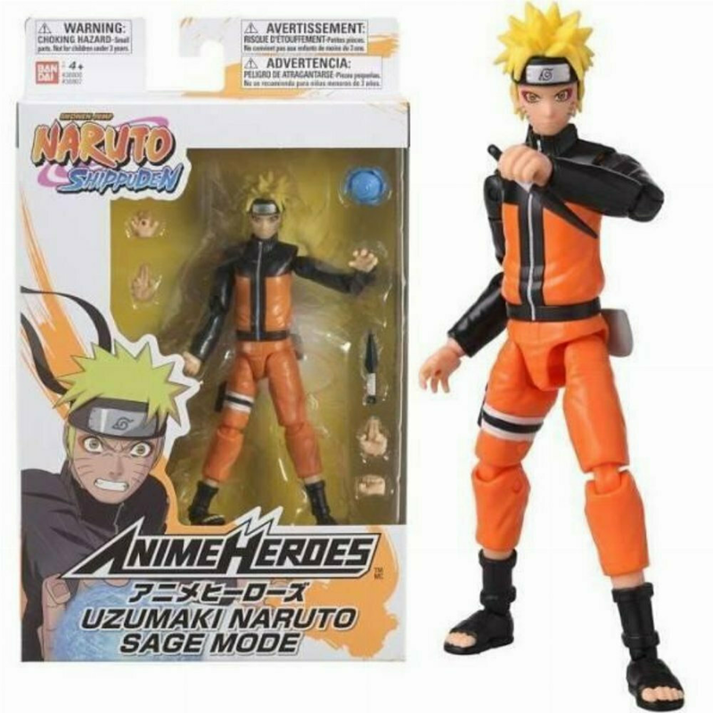 Product image: Bandai anime heroes: naruto - uzumaki naruto sage mode action figure, , medium-null