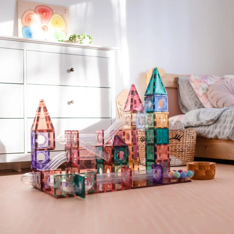 Product image: Connetix magnetic tiles pastel ball run pack 106 pc, , medium-null