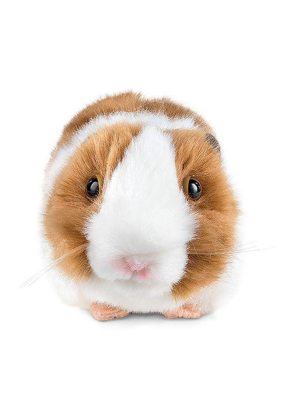 Living nature brown guinea pig with sound 20cm soft toy, , medium-null