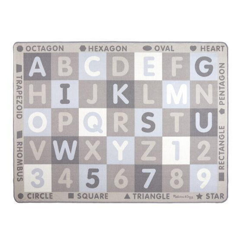 Melissa & doug jumbo abc-123 rug - neutral, , medium image number null