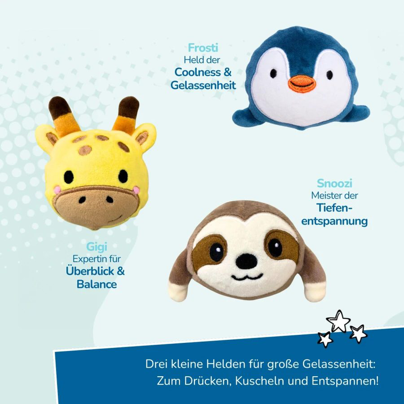 Anti-stress balls: snoozi, frosti & gigi, , medium-null
