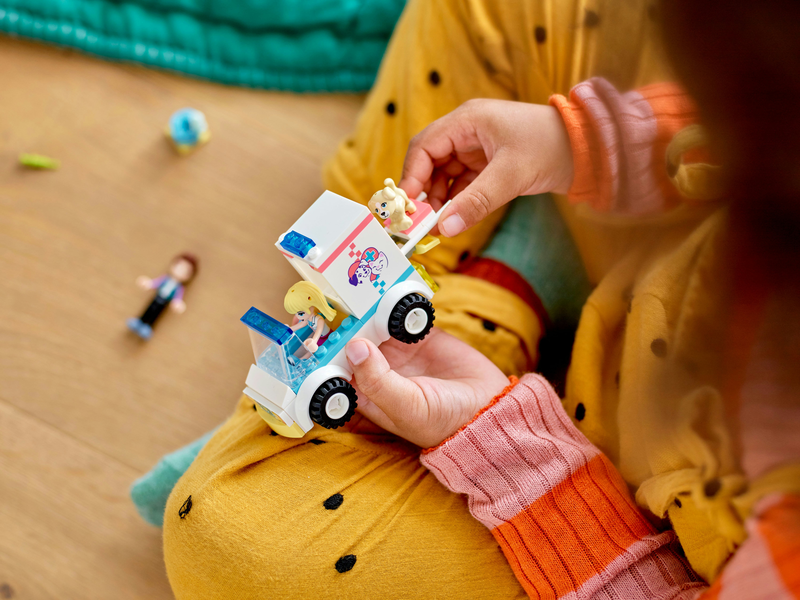 Lego friends pet clinic ambulance 41694 for ages 4+ 54pcs, , medium-null