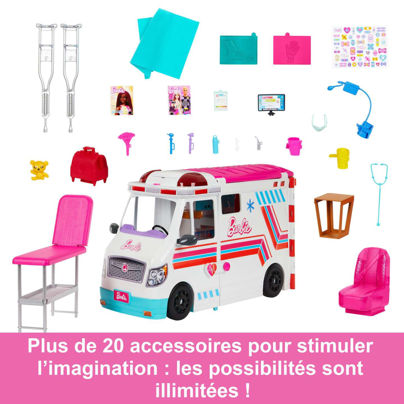 Barbie transforming ambulance and clinic playset hkt79, , medium-null