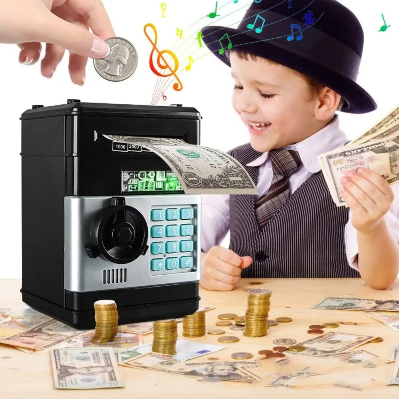 Product image: Ηλεκτρονικός κουμπαράς χρηματοκιβώτιο με κωδικό ασφαλείας σε τρία χρώματα-null