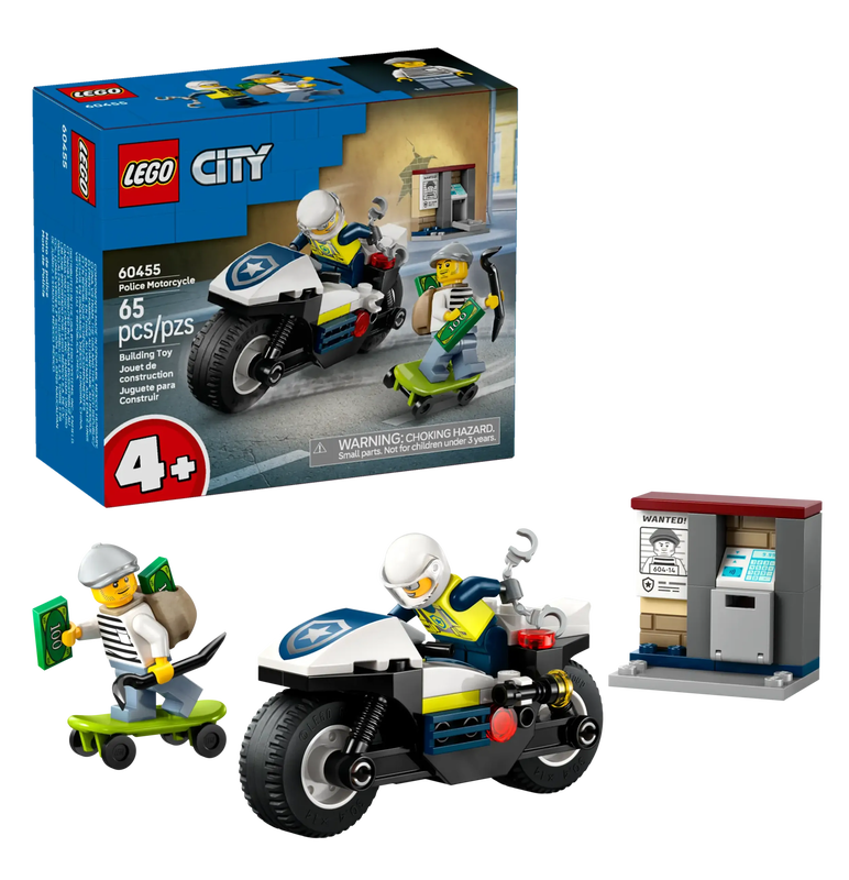 Lego city 60455 police motorcycle chase, , medium-null
