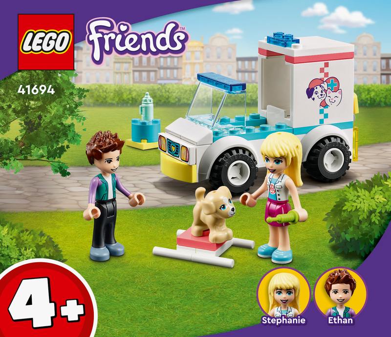 Lego friends pet clinic ambulance 41694 for ages 4+ 54pcs, , medium-null