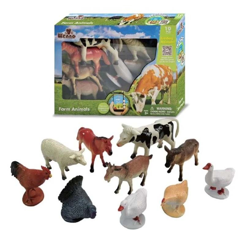 Farm animals set 10pcs, , medium-null