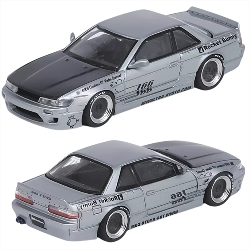 Product image: Inno models 1/64 nissan silvia s13 v1 pandem *rocket bunny*, silver, , medium-null