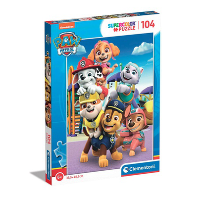 As clementoni kids puzzle super color nickelodeon paw patrol 104 pcs 6y+ 27178, , medium