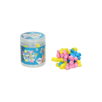 Self-adhesive reusable magic building blocks, , medium
