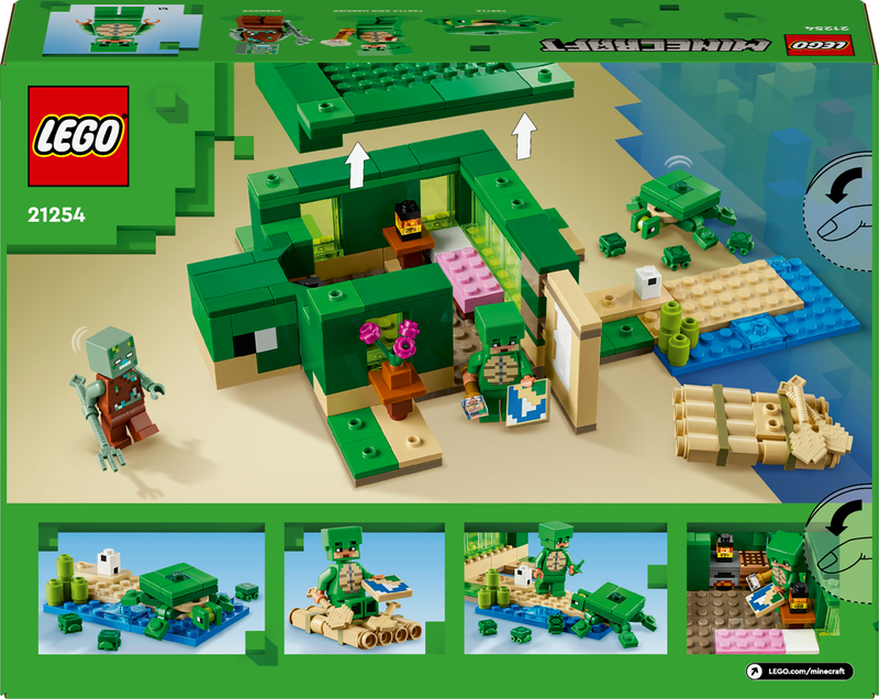 Lego minecraft the turtle beach house 21254 for ages 8+ 234pcs, , medium-null