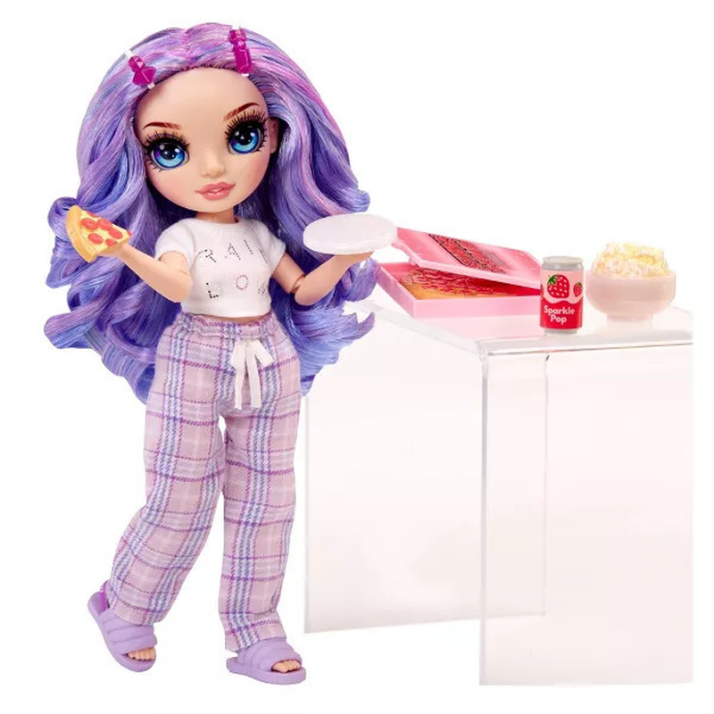 Rainbow high junior high pj party fashion doll - violet, , medium-null