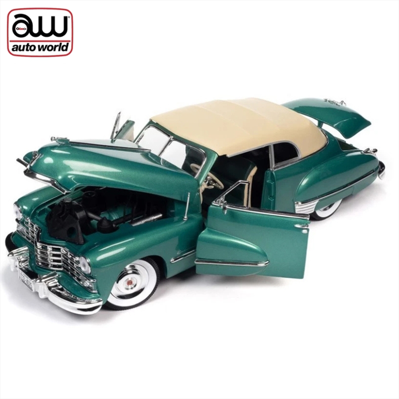 Auto world 1/18 1947 cadillac series 62 cabriolet, ardsley green metallic, , medium-null