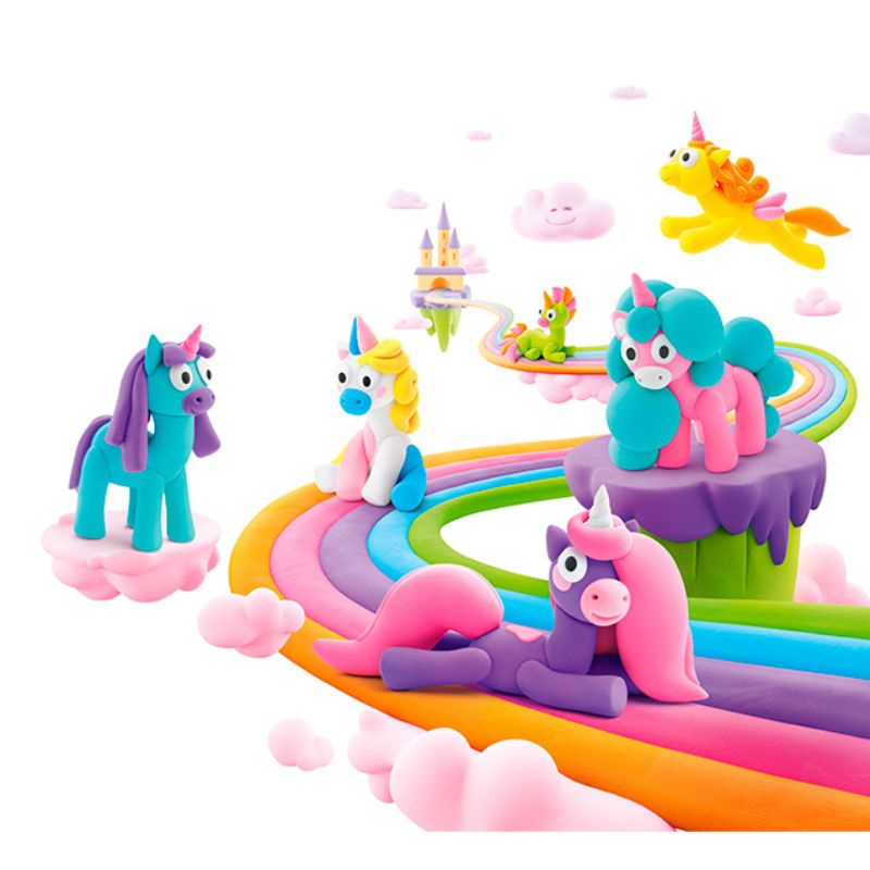 Hey clay 15028 rainbow unicorns 15pcs 440077, , medium-null