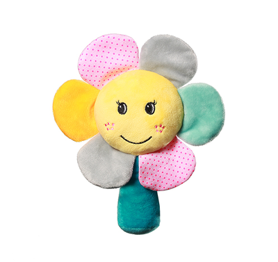 Babyono velour rattle rainbow flower, , medium