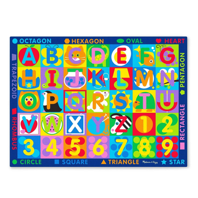 Melissa & doug jumbo abc-123 rug - neutral