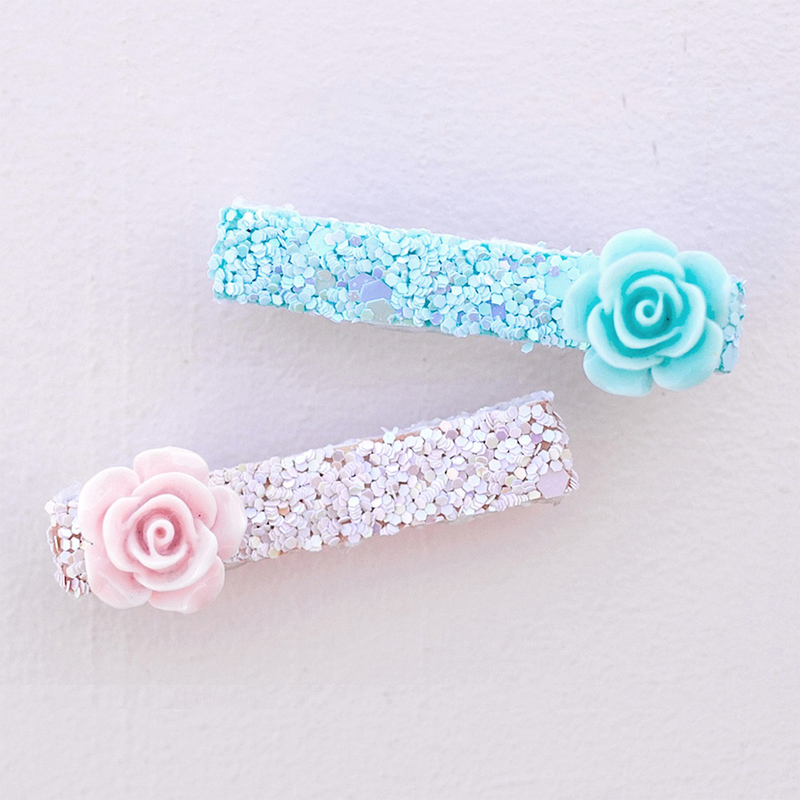 Product image: Great pretenders boutique glitter rosette hairclips, 2 pcs-null