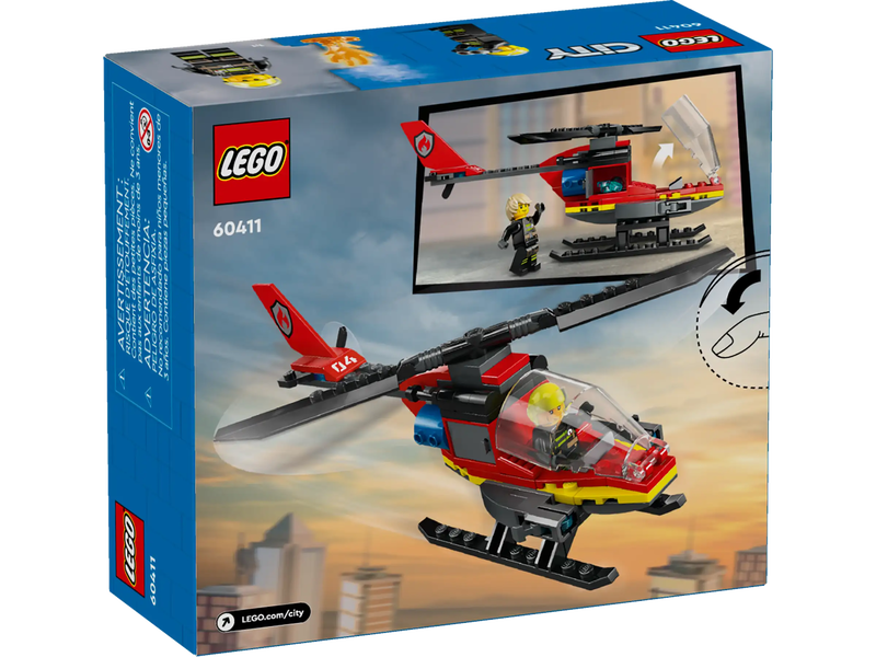 Lego city 60411 fire rescue helicopter, , medium-null